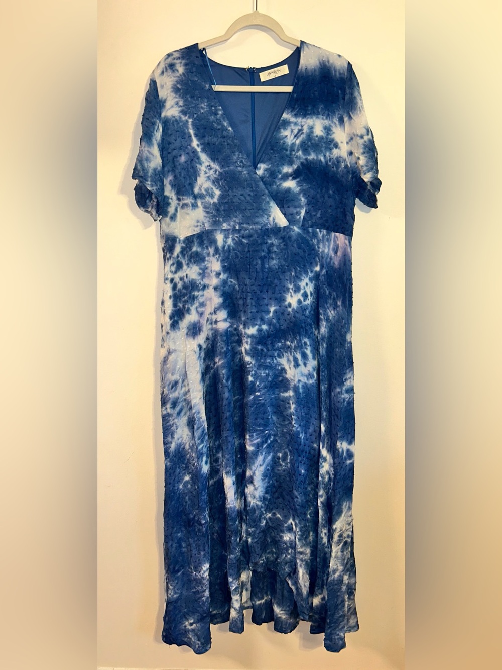 ARULA Blue Tie-Dye Maxi Dress-Size A (1X-16/18)